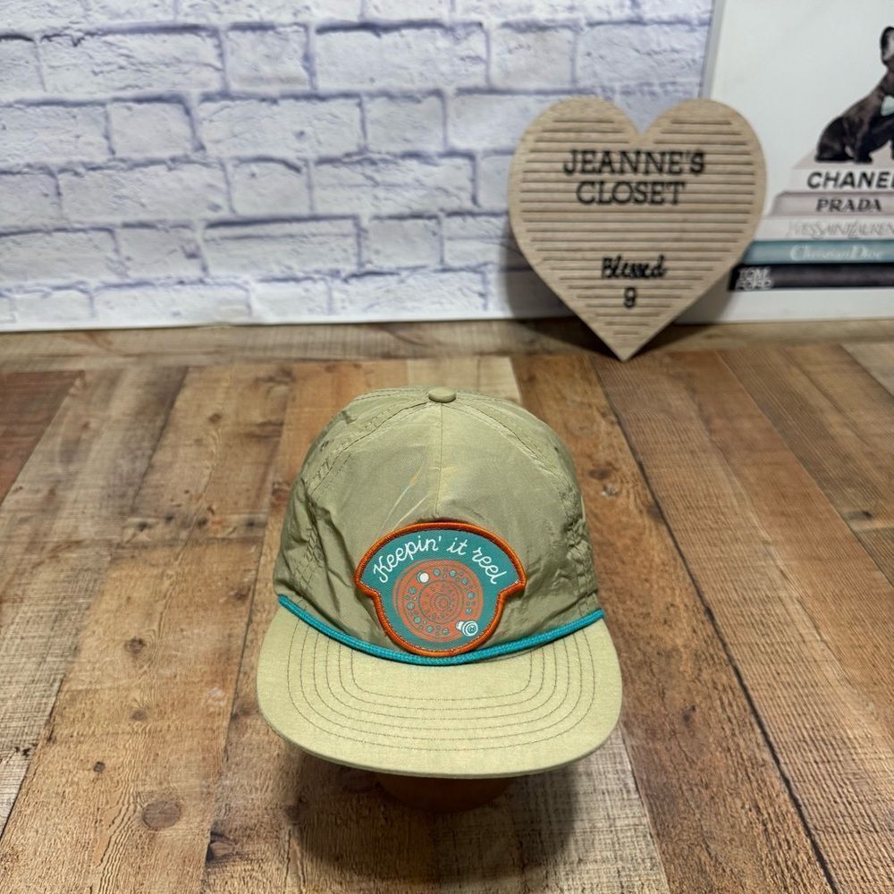 Sendero Provisions Co Keepin' it Reel Fishing Hat Snapback Baseball Cap Tan Rope - Picture 7 of 7